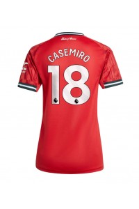 Manchester United Casemiro #18 Jalkapallovaatteet Naisten Kotipaita 2025-26 Lyhythihainen